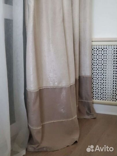 Штора цвета капучино