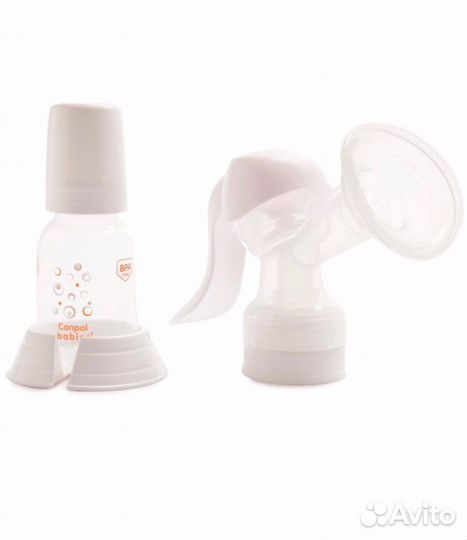 Молокоотсос ручной Canpol babies+вкладыши для бюст