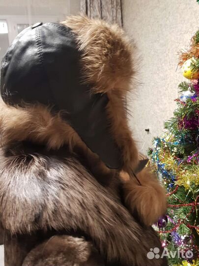 Шапка ушанка натуральный мех женская