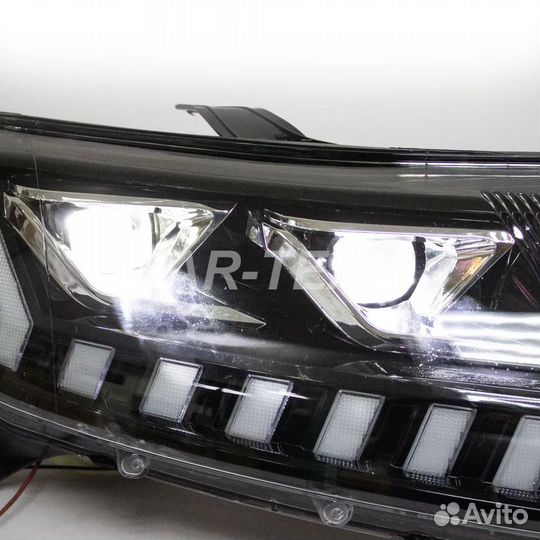 Фары на Лада Ларгус FL в стиле audi + Bi-LED