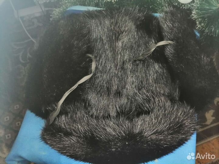 Шапка ушанка мужская беличий мех