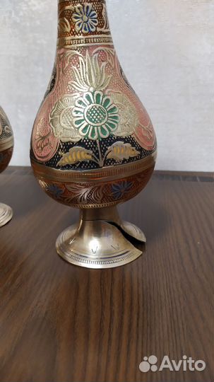 Вазы латунные, Индия