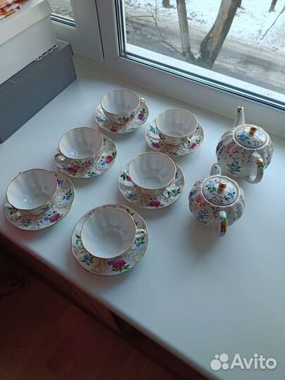 Сервиз чайный Золотые травки лфз