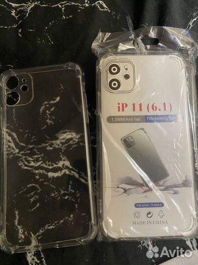 Стекло защитное iPhone 11 + чехол