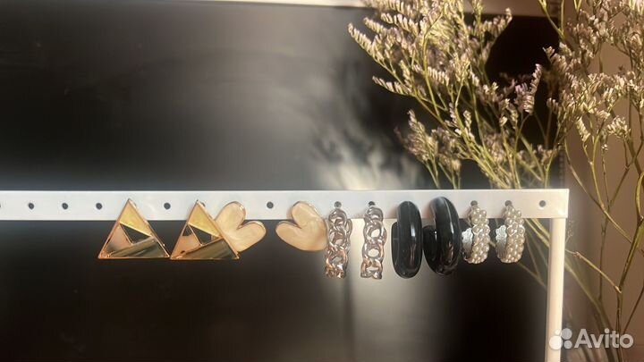 Серьги кольца бижутерия