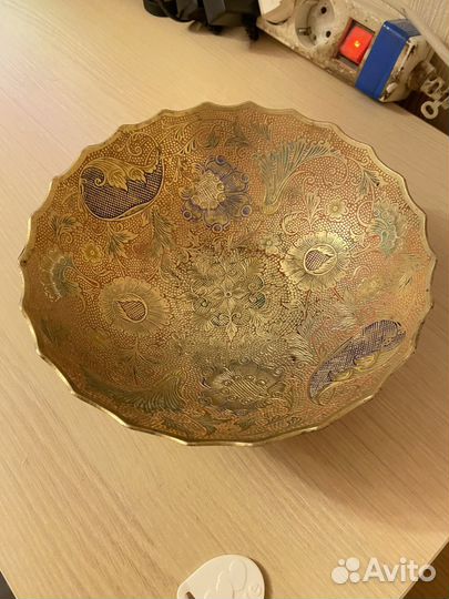 Винтажная конфетница латунь