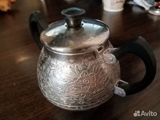 Сахарница СССР металл, с крышкой, гиз клеймо