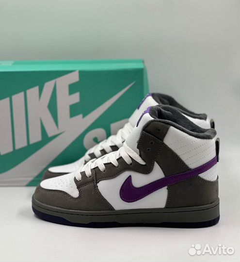 Классические Фиолетовые Nike Air Jordan 1 с мехом