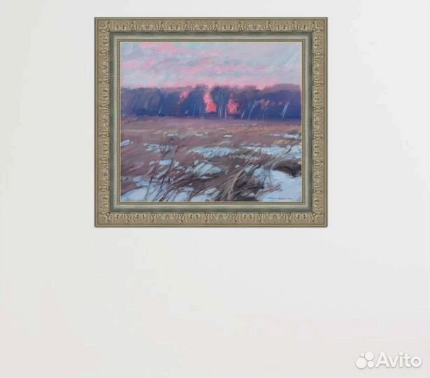 Картина маслом лесной пейзаж