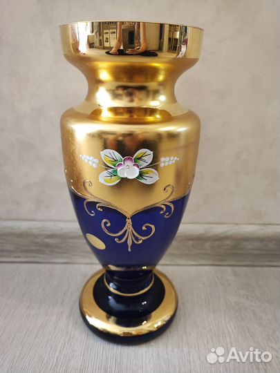 Ваза цветное стекло чехия