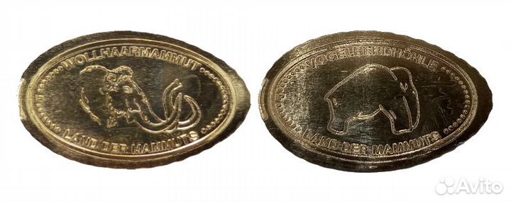 Сувенир Жетон Мамонт Elongated coins