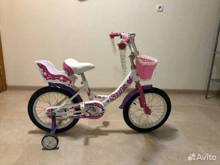 Детский велосипед stels echo 16 новый розовобелый