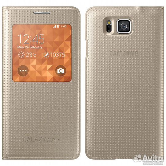 Оригинальные Чехлы S-View Cover для Samsung Alpha