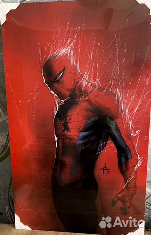 Человек паук картина на холсте 100х60