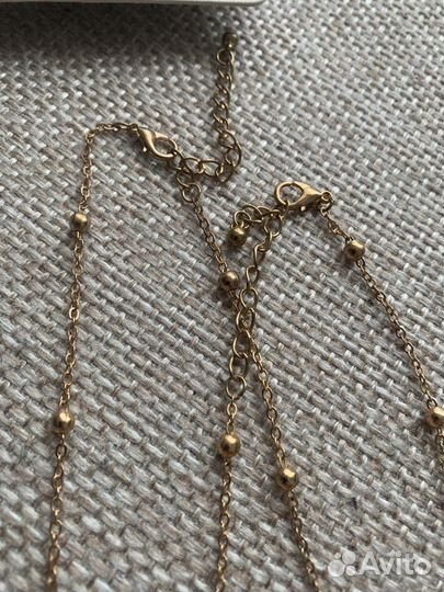 Набор украшений бижутерия под золото серьги чокер