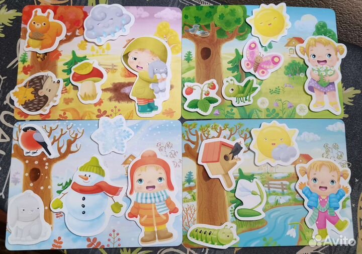 Развивающая игра на липучках 