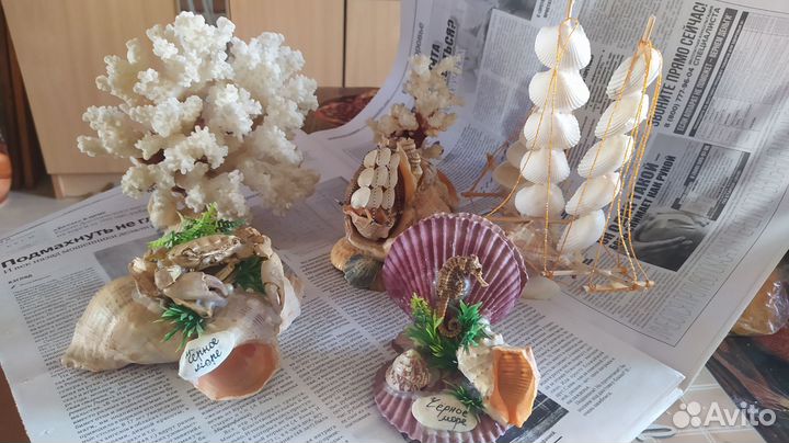 Сувениры из кораллов и ракушек