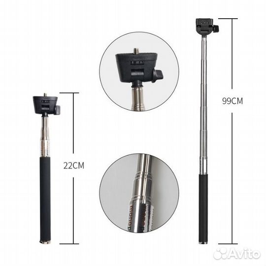 Монопод cелфи палка для экшн камер GoPro, Xiaomi