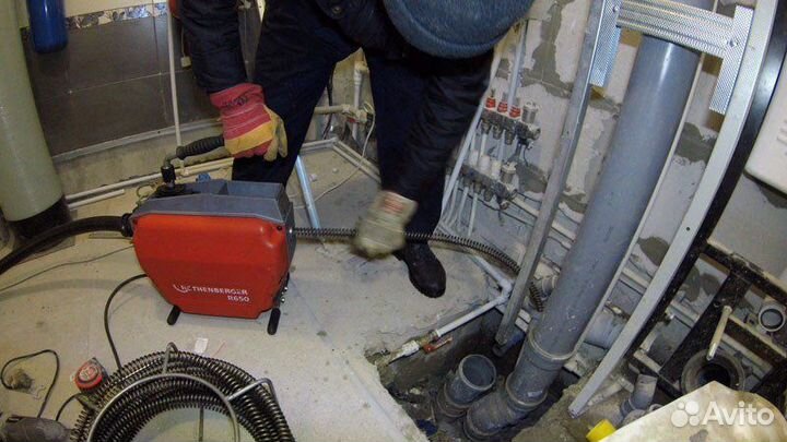 Устранение засоров и прочистка канализации