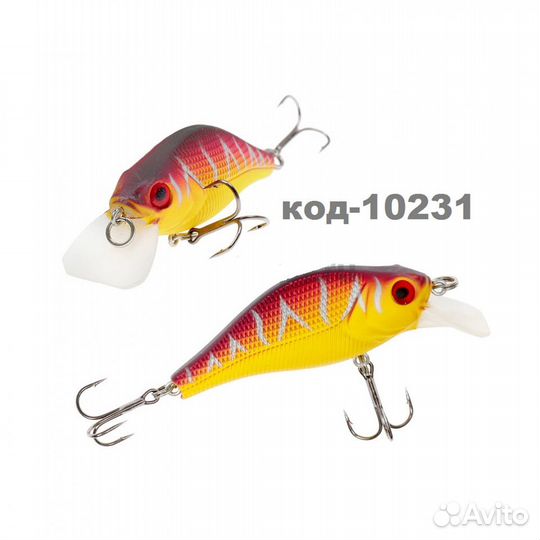 Воблер дл65 мм,9,6 гр.,0-1,5 м AMA-fish cranky