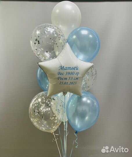 Гелиевые воздушные шары, шары на выписку