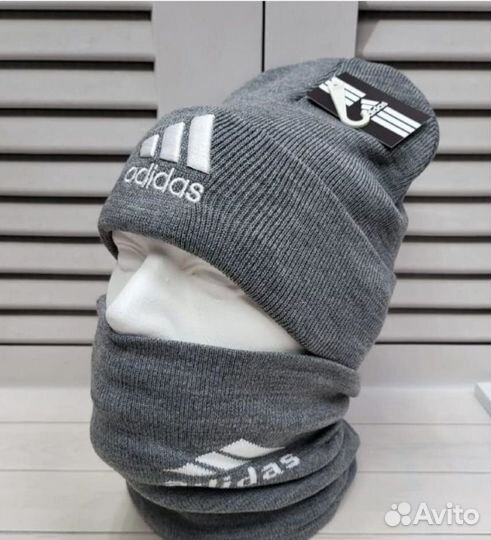 Комплект шапка и снуд Nike/Adidas унисекс