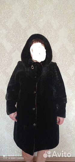 Шуба мутоновая с норкой