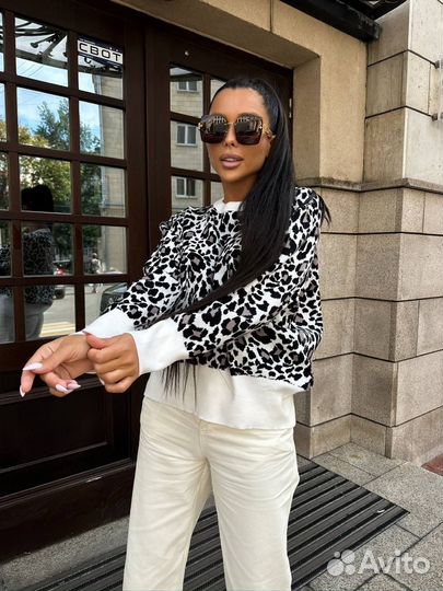 Свитер женский леопардовый