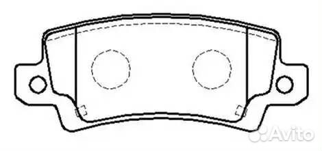 Колодки тормозные дисковые задн toyota: corolla 01