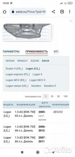 Насос водяной рено К9К