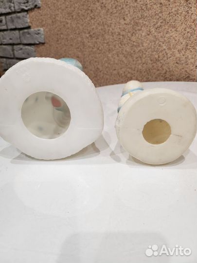 Дед мороз и снегурочка СССР пластик