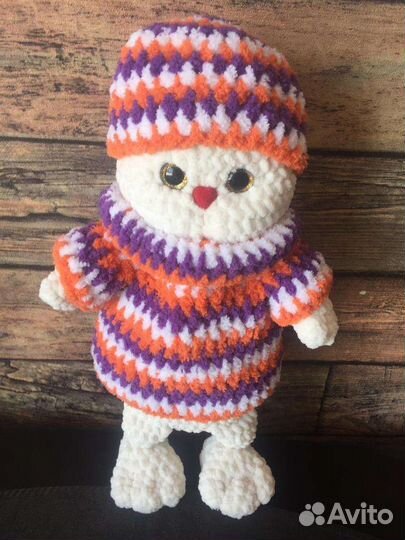 Кошечка вязаная мягкая игрушка