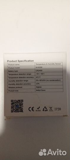 Датчик температуры и влажности tuya