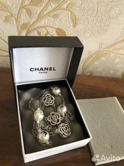 Колье chanel жемчугом