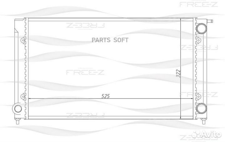Радиатор охлаждения VW Golf/Caddy/Passat/Scirocco