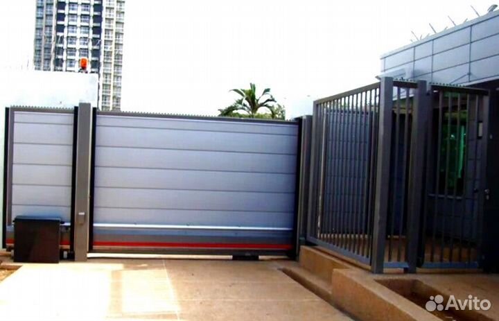 Ворота откатные металлические прочные