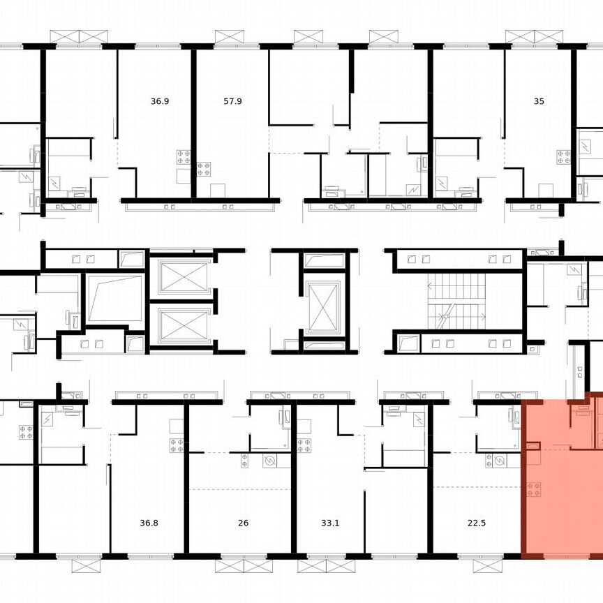 2-к. квартира, 48,8 м², 20/24 эт.