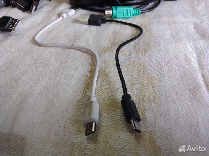 Кабель принтера, переходник USB-PS2, USB-фонарик
