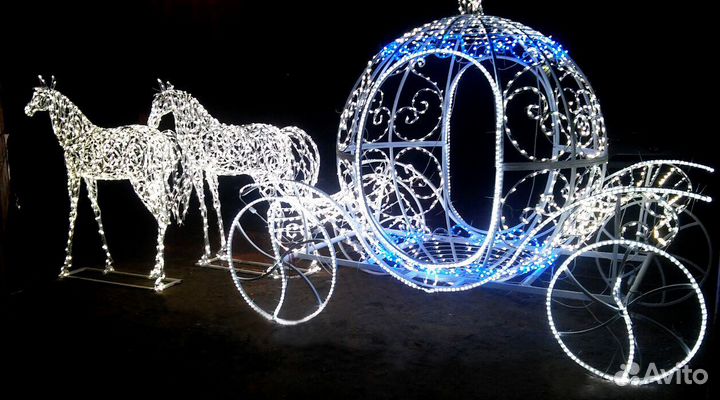Светодиодная фигура Карета