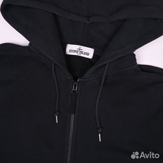 Чёрное зип-худи Stone Island M оригинал