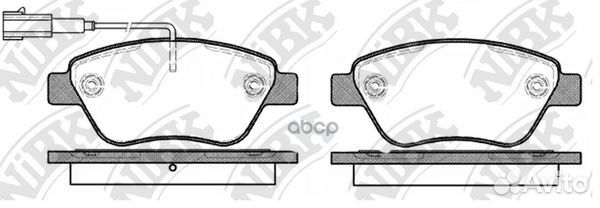 Колодки тормозные дисковые перед PN0211W NiBK
