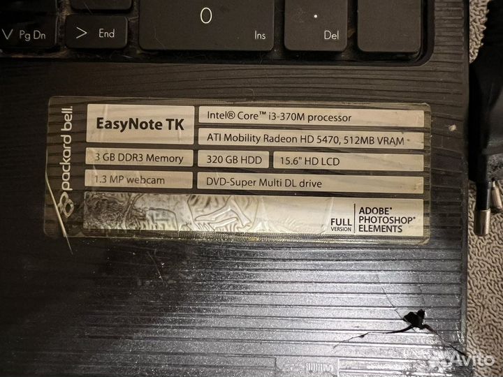 Packard Bell easynote tk 15.6