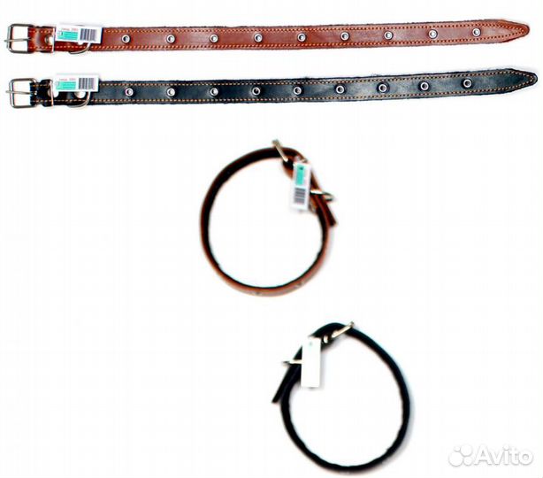 Ошейник 25мм кожа на ватине безразмерный/250/нн