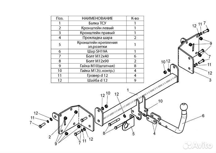 Фаркоп на Mazda 3