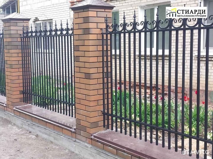 Забор металлический кованый