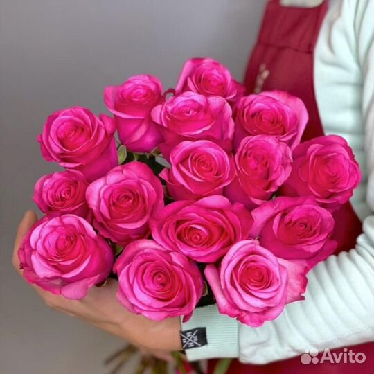 Розы 60 см Эквадор Пинк Флойд 43 шт