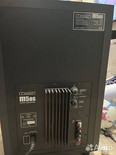Мощный активный сабвуфер Mission m5as, 350W