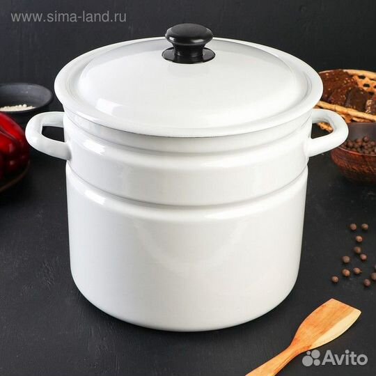 Кастрюля цилиндрическая, 10 л, индукция, без декол