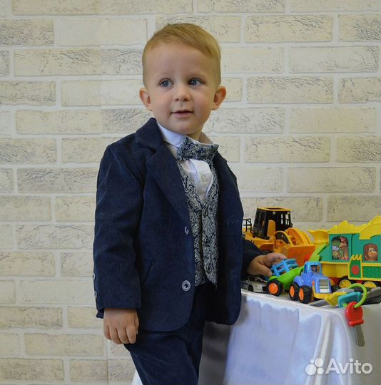 Пиджак chadolls из темно-синего вельвета,размер 80