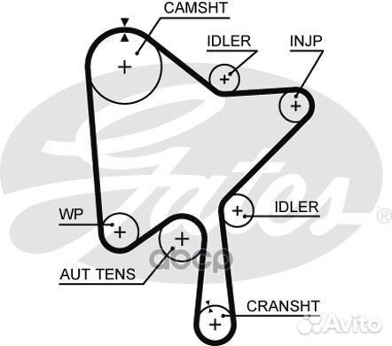 Комплект ремня грм volvo S80 II, volvo V60, volvo